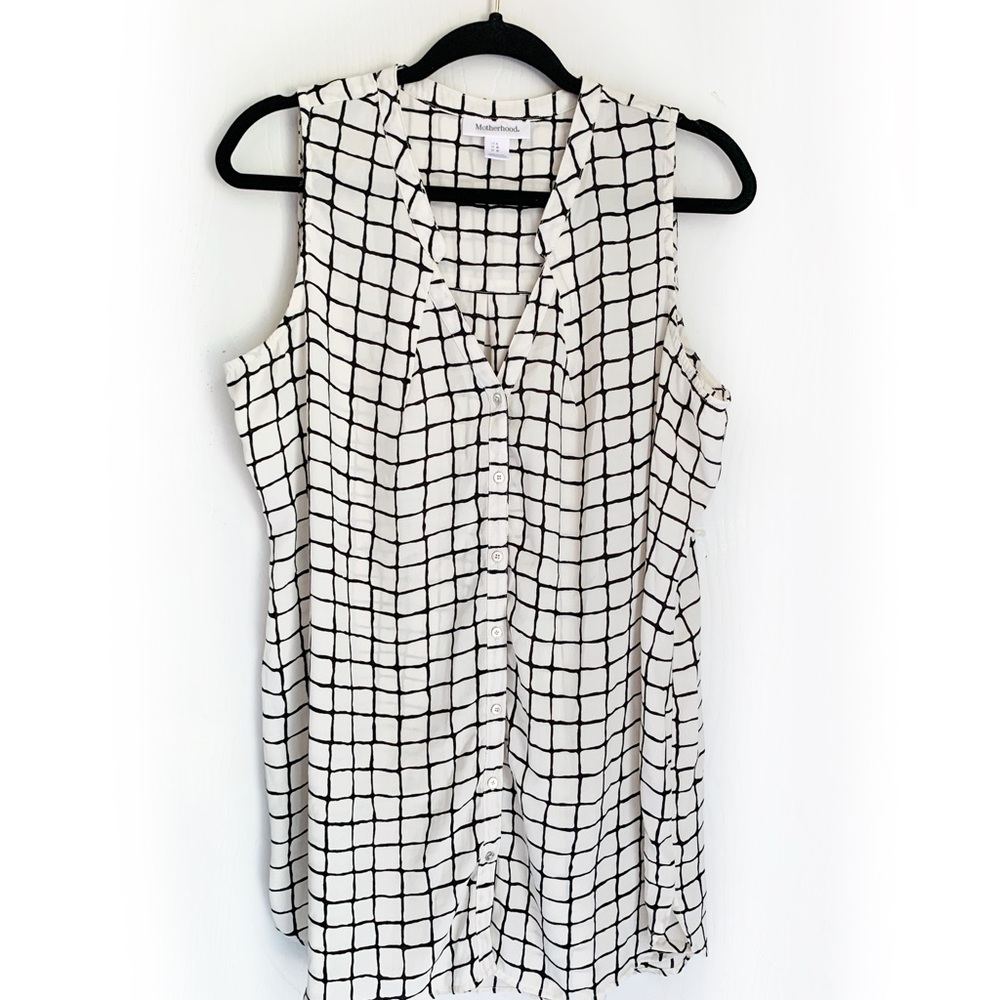 Motherhood Maternity Long Sleeveless Blouse Top